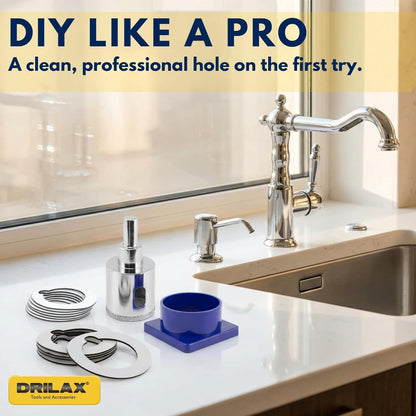 1-1/2 Inch Diamond Hole Saw with Water Delivery System Guide Easy Drilling