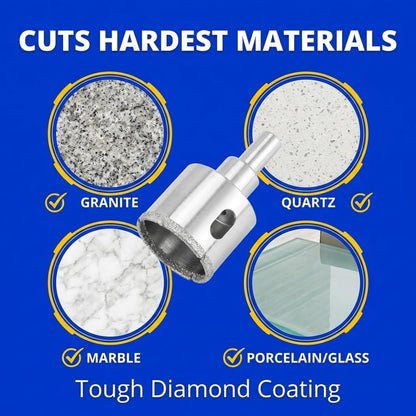 1-1/2 Inch Diamond Hole Saw with Water Delivery System Guide Easy Drilling