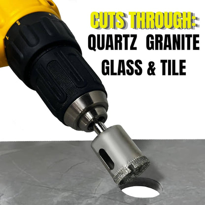 Drilax 3/4" Diamond Drill Bit Hole Saw Set – 5‑Pack Wet Drilling Bits for Ceramic, Porcelain, Glass, Granite & Quartz