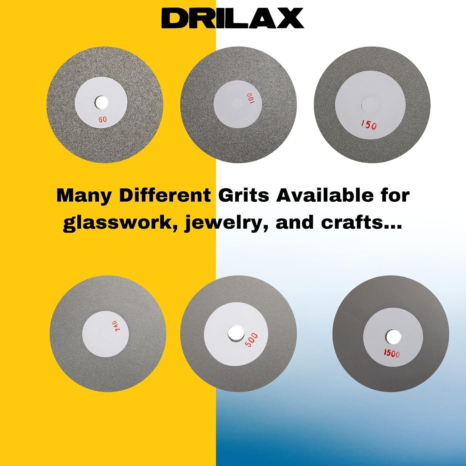 8 inch Diamond Coated Disc Grit 320 Flat Lap Disc drilax-tools