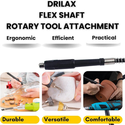 Drilax 42" Flex Shaft Rotary Tool Attachment – Compatible with Dremel for Carving, Engraving & Polishing