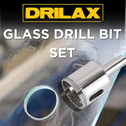 Drilax 5 Pcs Diamond Drill Bit Set 3/4", 1", 1-3/16", 1-3/8", 1-5/8" Wet Cutting Tiles, Glass, Fish Tanks, Marble, Granite, Ceramic, Porcelain, Bottle drilax-tools