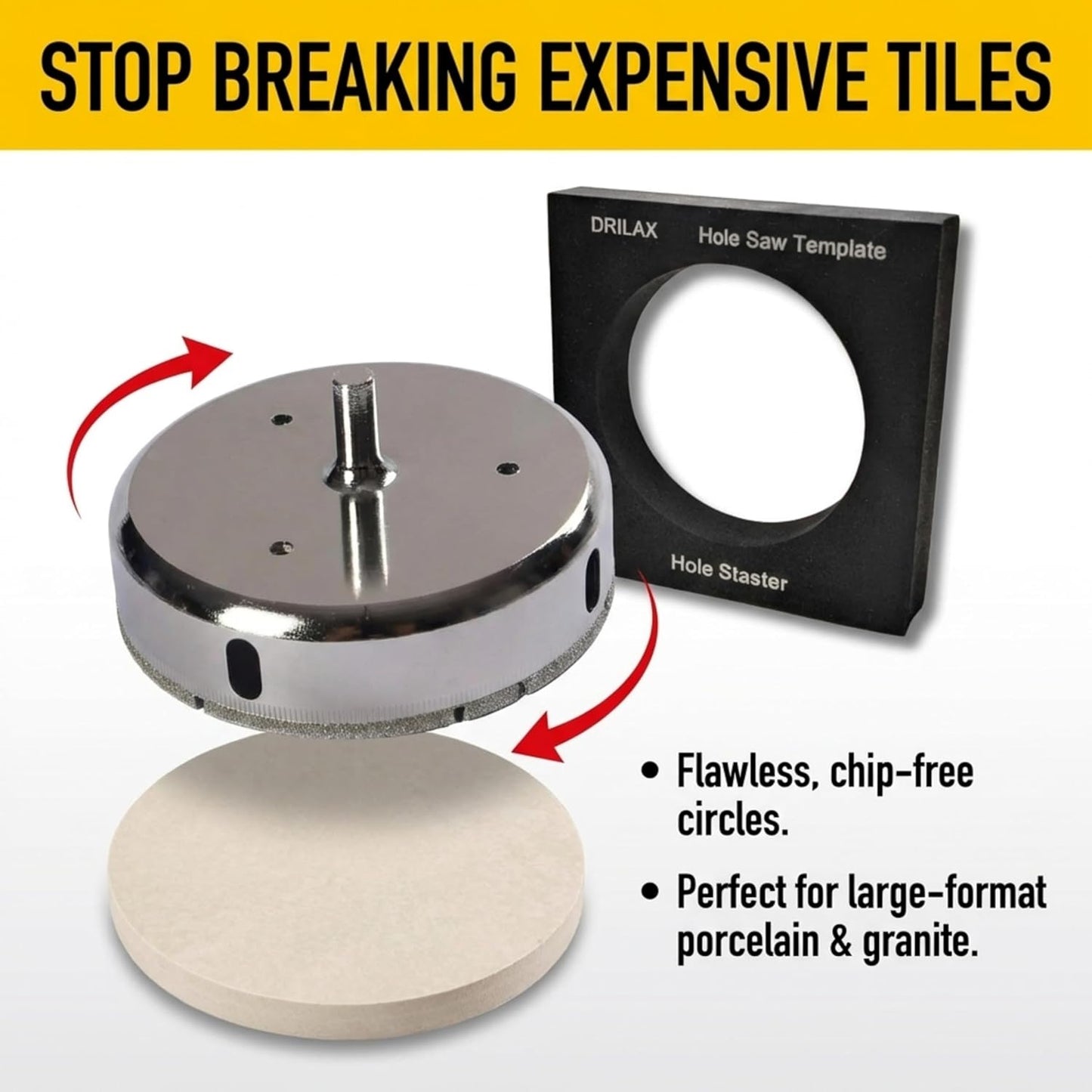4-1/2 Inch Diamond Hole Saw with Drill Guide