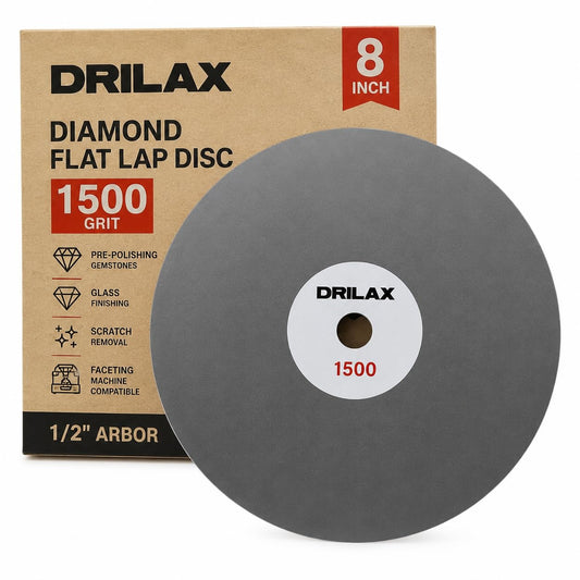 8 inch 1500 grit diamond flat lap disc in package