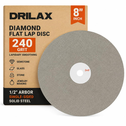 8 inch 240 grit diamond flat lap disc in package