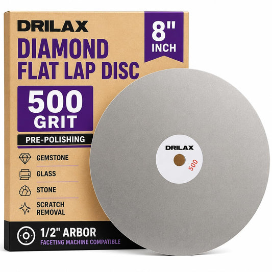 8 inch 500 grit diamond flat lap disc in package