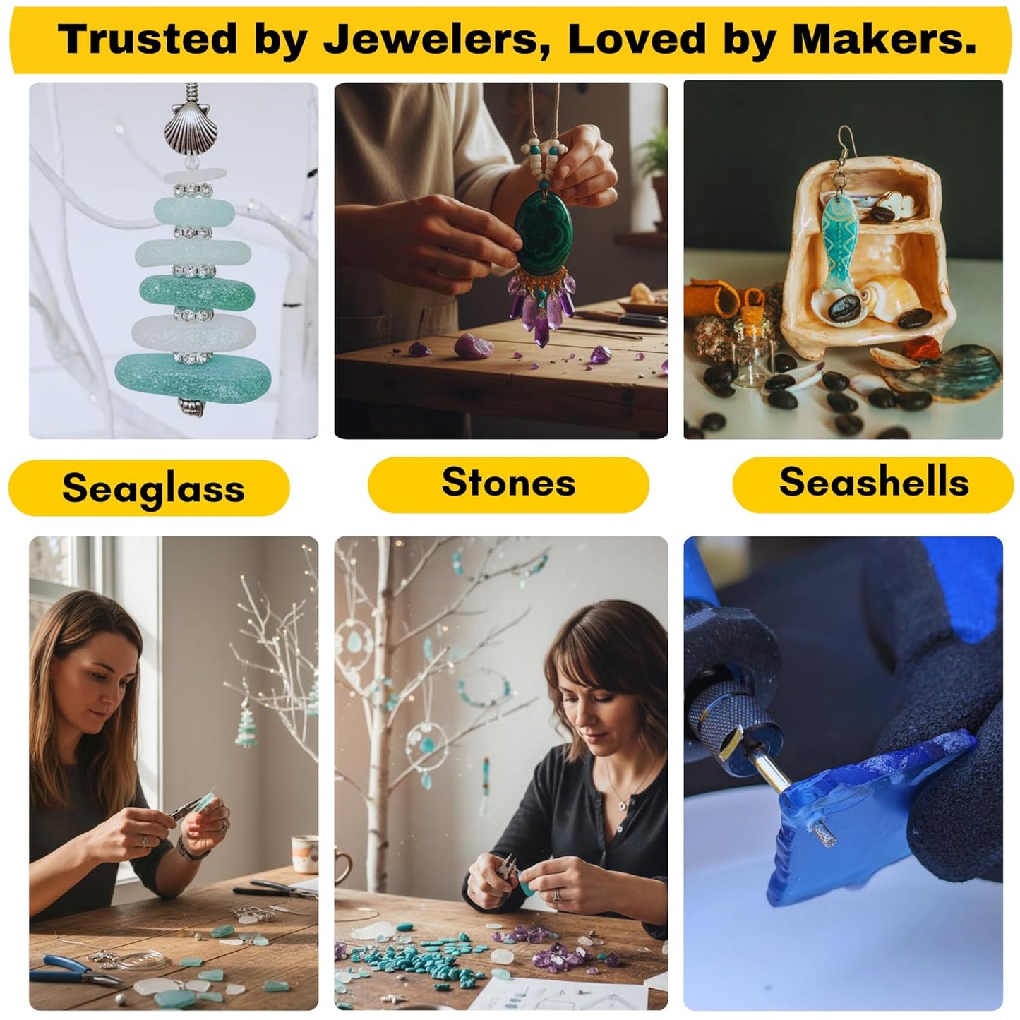 Drilax 30-Piece Diamond Drill Bits – 1mm 2mm 3mm for Sea Glass, Shells, Gemstones & Jewelry  Dremel-Compatible