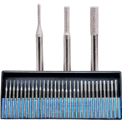 Drilax 30-Piece Diamond Drill Bits – 1mm 2mm 3mm for Sea Glass, Shells, Gemstones & Jewelry  Dremel-Compatible
