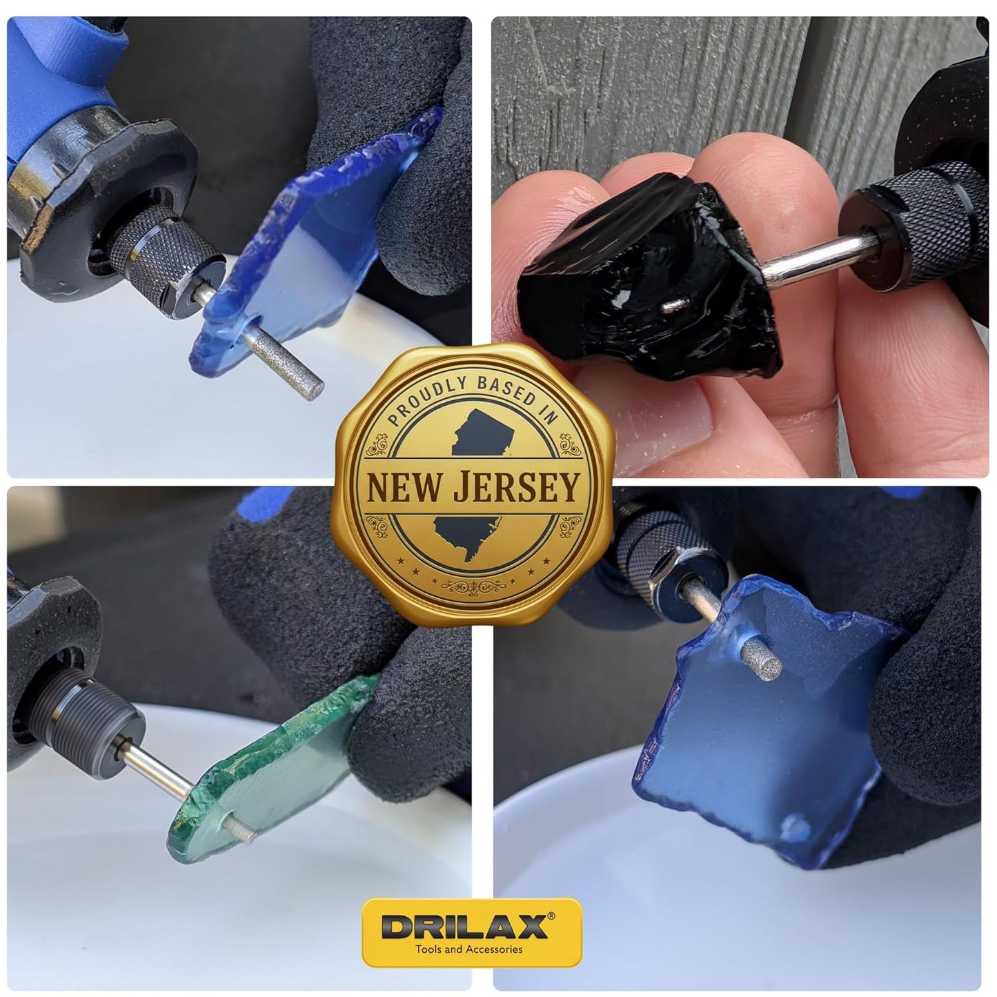 30pc 2mm & 3mm Mixed Cylindrical Diamond Burr Kit | Drilax