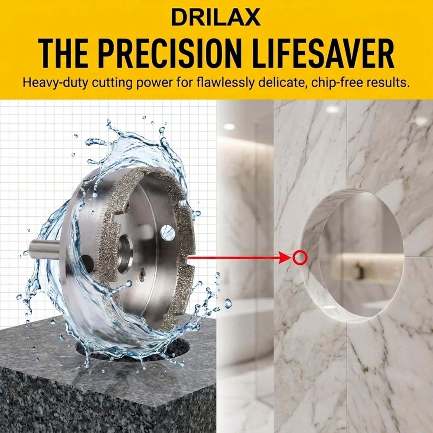 4-1/2 Inch Diamond Hole Saw with Drill Guide
