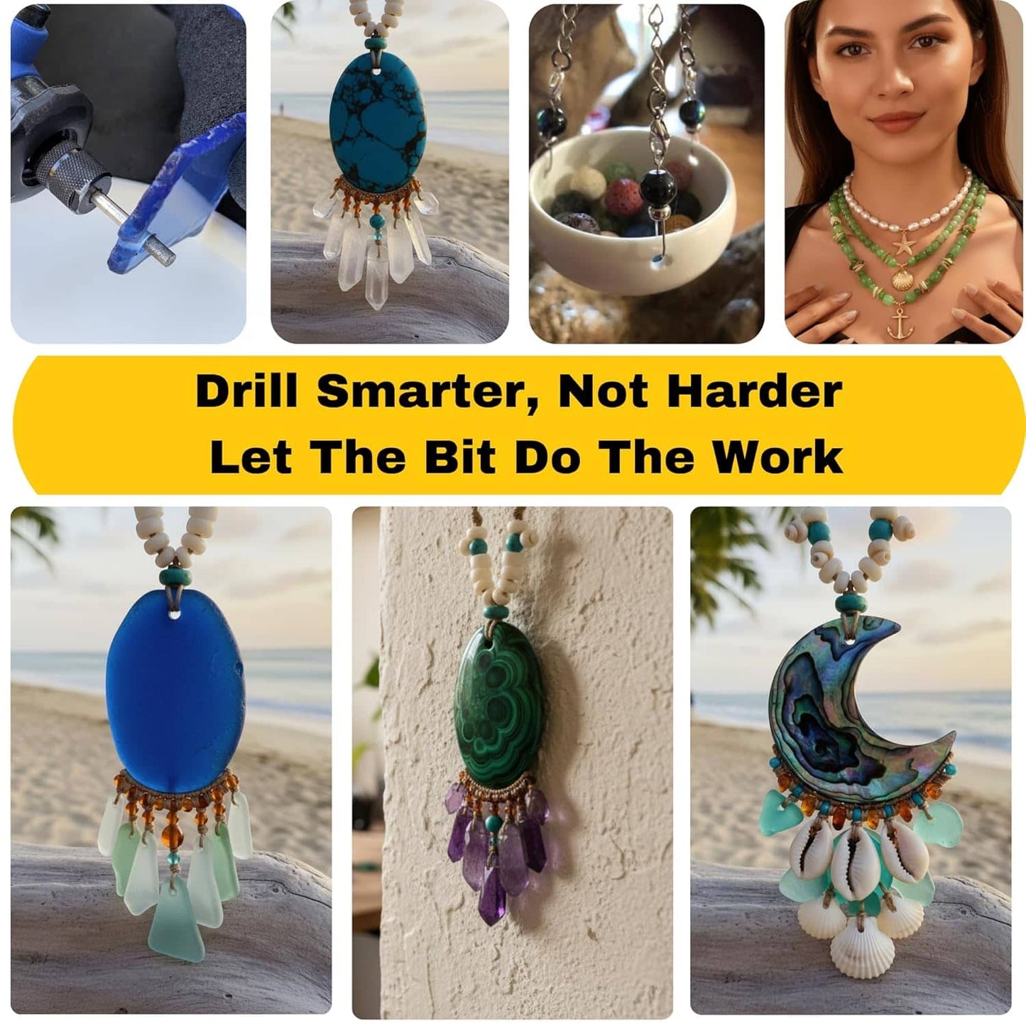 30pc 3mm Diamond Drill Bit Set for Sea Glass | Drilax