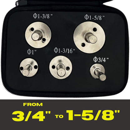 Drilax 5 Pcs Diamond Drill Bit Set 3/4", 1", 1-3/16", 1-3/8", 1-5/8" Wet Cutting Tiles, Glass, Fish Tanks, Marble, Granite, Ceramic, Porcelain, Bottle drilax-tools