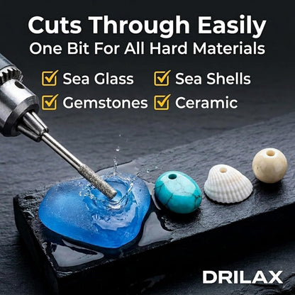 30-Piece Diamond Drill Bit Set (1mm, 2mm, 3mm) for Sea Glass, Shells & Gemstones
