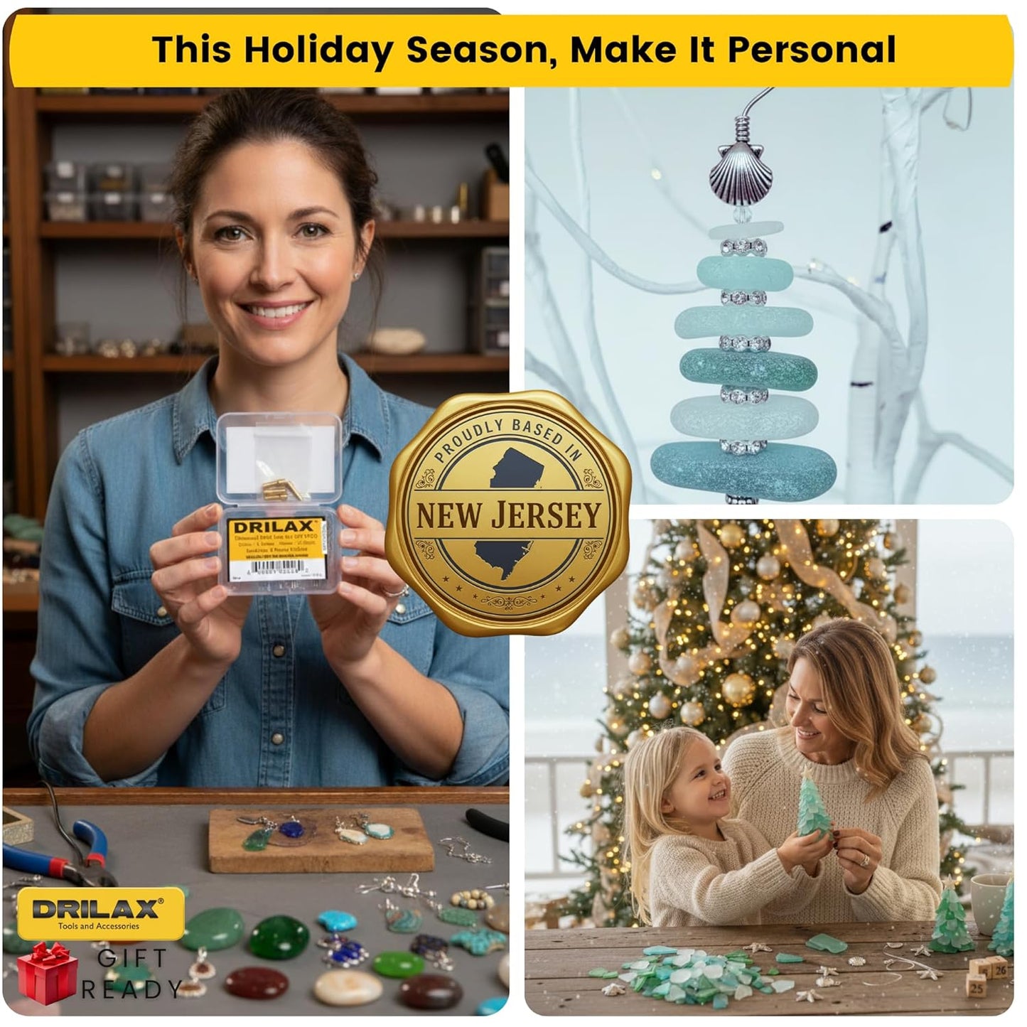 Drilax Diamond Drill Bits for Glass, Stones, Jewelry & Lapidary (1mm to 2.5 mm) 24 Pcs Set Collets Included