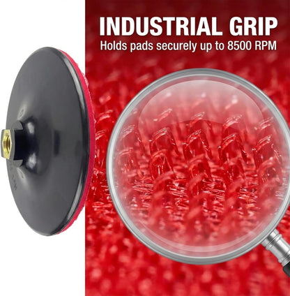 Drilax 7" Hook and Loop Backing Pad | Rigid, Low-Profile | 5/8"-11 Thread Fit