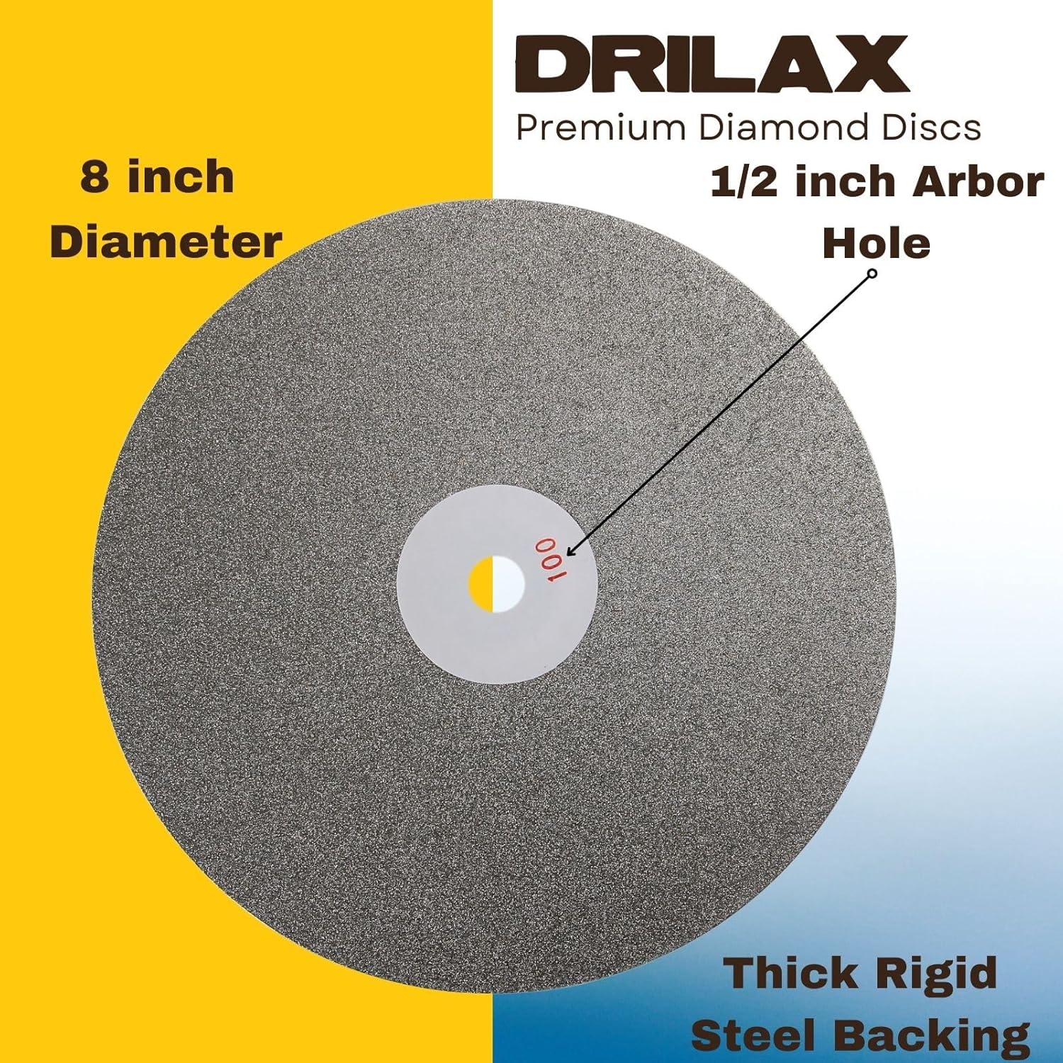 8 inch Diamond Coated Disc Grit 320 Flat Lap Disc drilax-tools