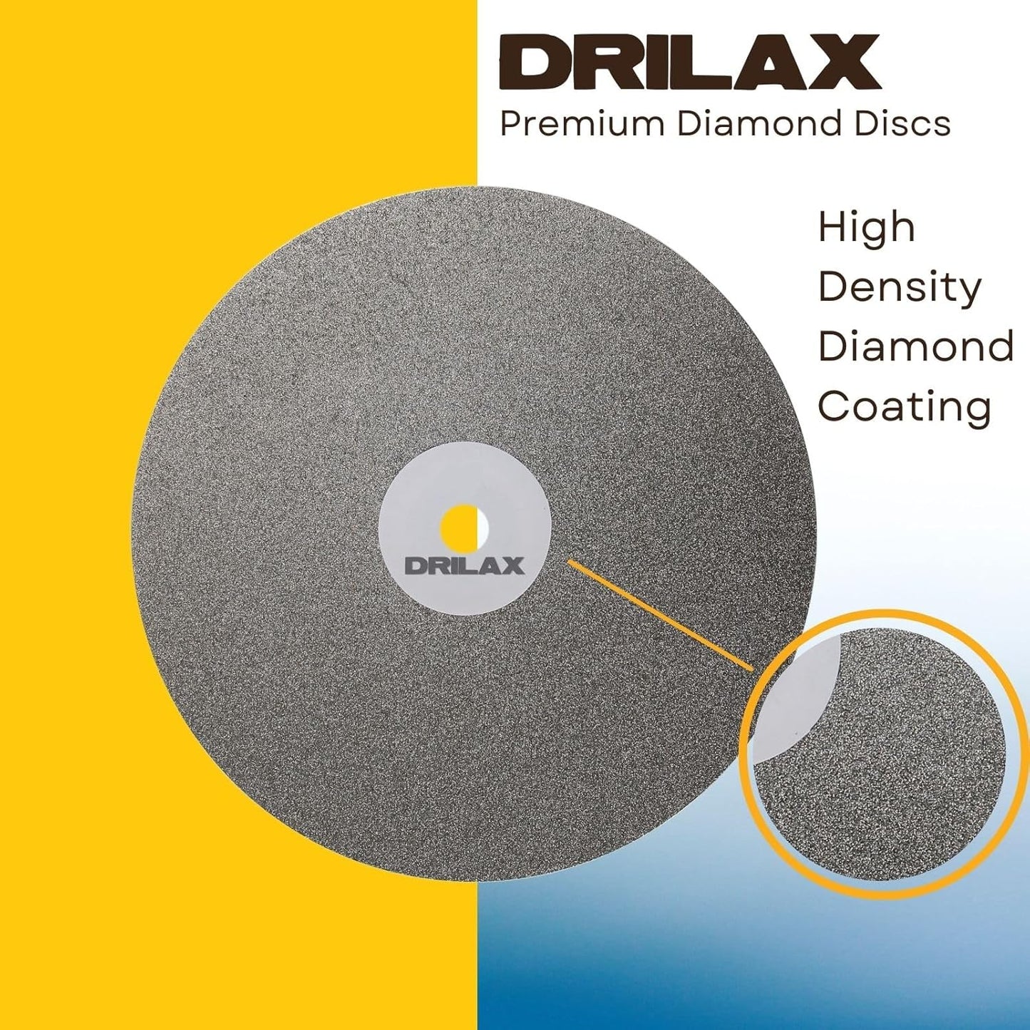 8 inch Diamond Coated Disc 80 Grit (Coarse) by Drilax
