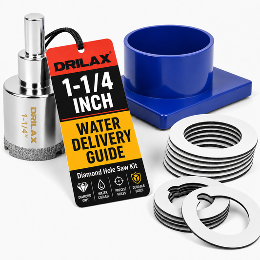 DRILAX 1-1/4 inch Diamond Hole Saw for Quartz and Granite Kit