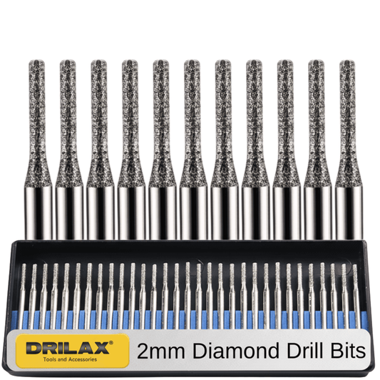 30pc 2mm (5/64") Diamond Drill Bit Set