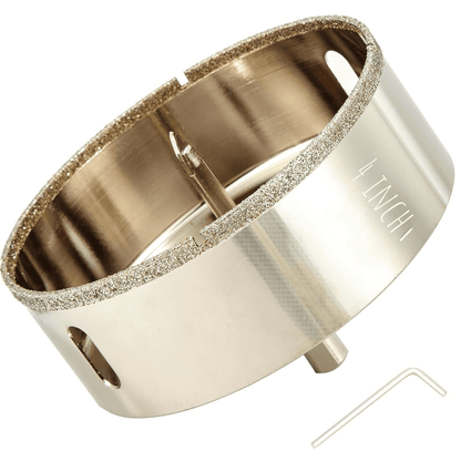 4 Inch Diamond Drill Bit with Pilot - Porcelain & Tile Hole Saw