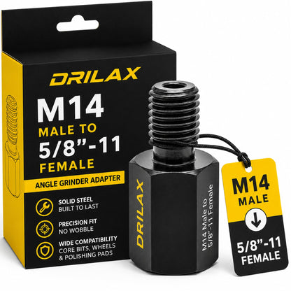 M14 male to 5/8-11 female angle grinder adapter with package