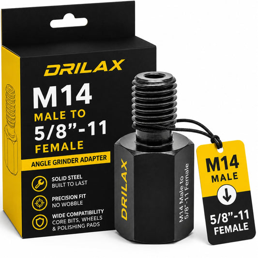M14 male to 5/8-11 female angle grinder adapter with package
