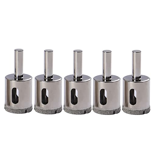 Five 1 inch diamond drill bits with 3/8 inch shanks
