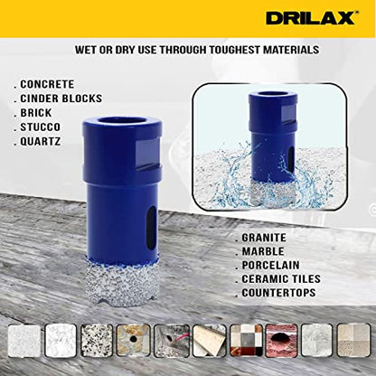 Dry or wet use in concrete, brick, granite, marble, porcelain and quartz