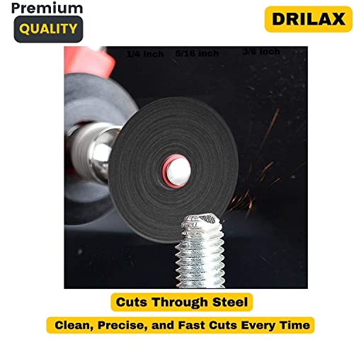Cut-off wheel cutting through a steel bolt