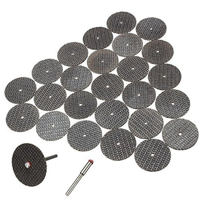 25-piece cut-off wheel set with mandrels
