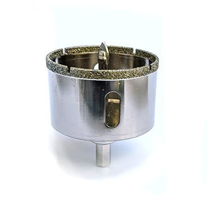 Drilax 2-1/2 Inch Diamond Drill Bit Tile Hole Saw Ceramic Porcelain Quartz Granite Kitchen Bathroom Shower Faucet Installation 2.5 Inches with Removable Center Pilot Drill Bit Locator Pin Locator drilax-tools