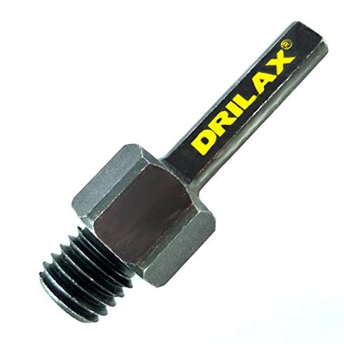 Drilax Core Drill Bit Arbor Adapter for Threaded Diamond Hole Saw 3/8" Triangle to 5/8" 11 Male Drill Sanding Attachment Arbor Shaft Adapter drilax-tools