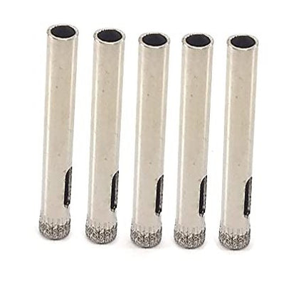 Drilax Diamond Drill Bit 1/4 Inch Ceramic Porcelain Tile Glass Bottle Granite Hole Saw 0.25 inch Five Pack