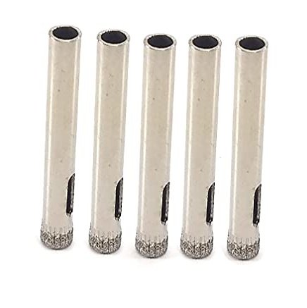Drilax Diamond Drill Bit 1/4 Inch Ceramic Porcelain Tile Glass Bottle Granite Hole Saw 0.25 inch Five Pack