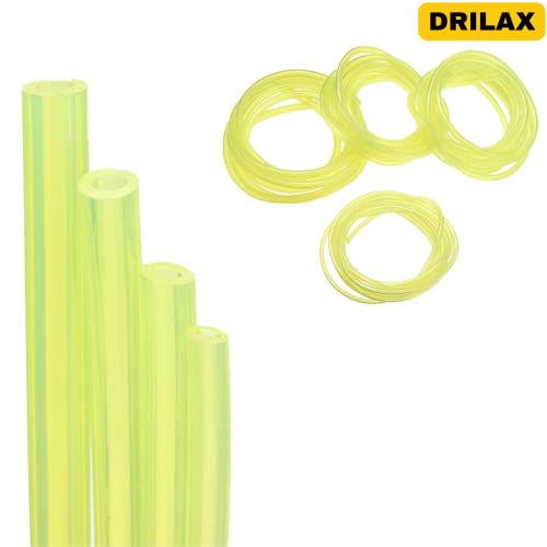 Drilax 4 Sizes Fuel Line Hose Tubing Set for Small Engines Chainsaws String Trimmers Weedeaters Blowers Compatible with Ryobi, Poulan, drilax-tools