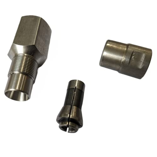 Drilax Flapper Adapter 5/8 UNC Thread with 1/4" Collet - Turns Angle Grinders Into Rotary Tools for Running Carbide Burrs and Flapper Wheels Made in USA Compatible with Dewalt, Makita, Bosch, Metabo