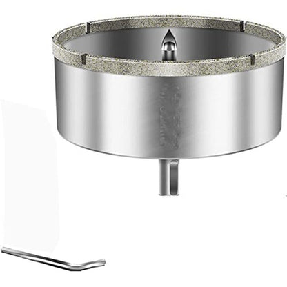 Drilax 4 Inch Diamond Drill Bit Tile Hole Saw Ceramic Porcelain Quartz Granite Kitchen Bathroom Shower Faucet Installation 4 Inches with Removable Center Pilot Drill Bit Locator Pin Locator drilax-tools