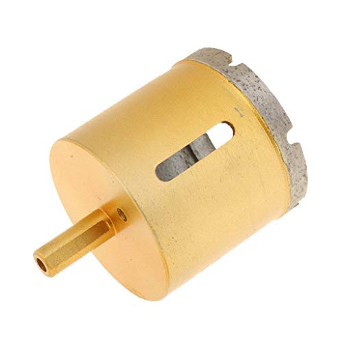 Drilax Diamond Hole Saw Drill Core Bit Heavy Duty Wet and Dry Use 2-3/8 for Brick, Concrete Block, Masonry 3/8 inch Standard Shank
