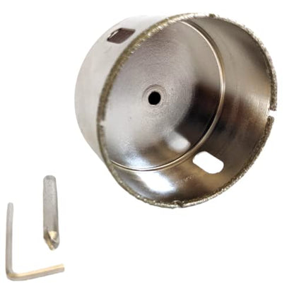 Drilax 3 Inch Diamond Drill Bit Tile Hole Saw Ceramic Porcelain Quartz Granite Kitchen Bathroom Shower Faucet Installation with Removable Center Pilot Drill Bit Locator Pin Locator drilax-tools