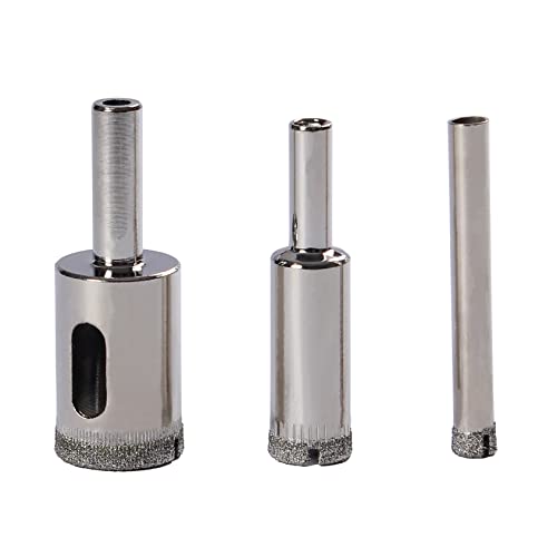 Drilax Diamond Drill Bit Set 1/4, 1/2, 3/4 Inch Drilling Tile Glass Fish Tank Granite Quartz Ceramic Porcelain Bottle Lamps Flower Pot Drain 3 Pieces