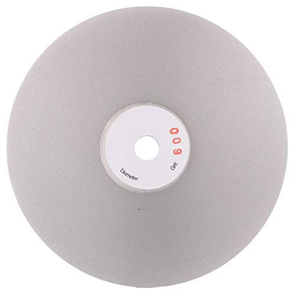 Drilax 6 inch Grit 600 Professional Quality High Density Diamond Coated Flat Lap Lapping Lapidary Wheel Disc Glass Jewelry Polishing Tool Grinding Sharpening Metal Back 1/2 Arbor Grit600