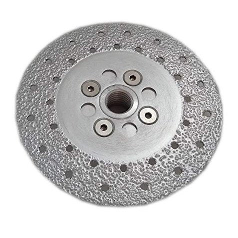 4-1/2 inch vacuum brazed diamond grinding wheel, threaded hub side