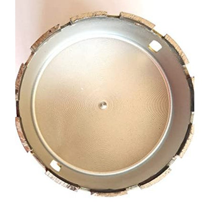 Inside view of the 4-1/2 inch masonry hole saw and its diamond segments