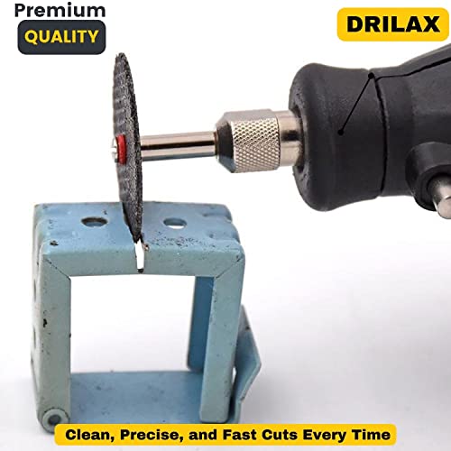 Fiberglass Reinforced Cut-Off Wheels 50 Pieces 1 1/4 inch Diameter Abrasive Cutting Tool Disc 4 402 Mandrels Included Rotary Discs Compatible with Dremel 426 426b