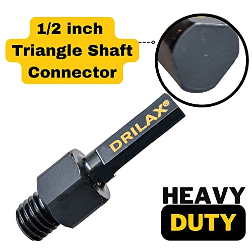 Heavy Duty Core Drill for Threaded Diamond Hole Saw 5/8 inch - 11 to 1/2" Shank Sanding Attachment Arbor Shaft Adapter