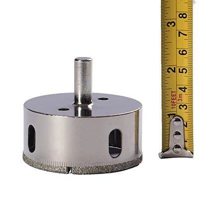 2-1/2 Inch Diamond Saw Ceramic Porcelain Tile Drill Bit Hole Cutter Quartz Granite Countertop Glass Floor Wall Tiles Drain Holes 2.5 inch