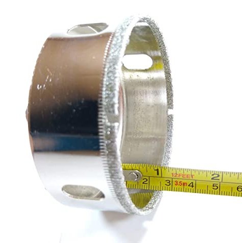 Drilax 2-7/8 inch Diamond Hole Saw Drill Bit Ceramic, Porcelain Tiles, Granite, Quartz Drilling 2 7/8