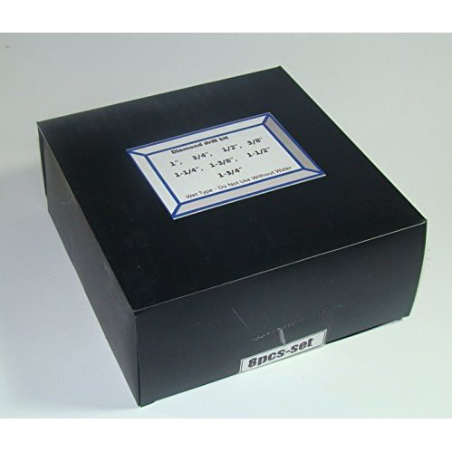 Diamond Drill Bit Saw 3/8, 1/2, 3/4, inch, 1-1/4, 1-3/8, 1-1/2, 1 3/4 Inch Ceramic, Porcelain, Glass, Quartz, Granite, Marble Drilling Hole Making Tile 8 PCS Set