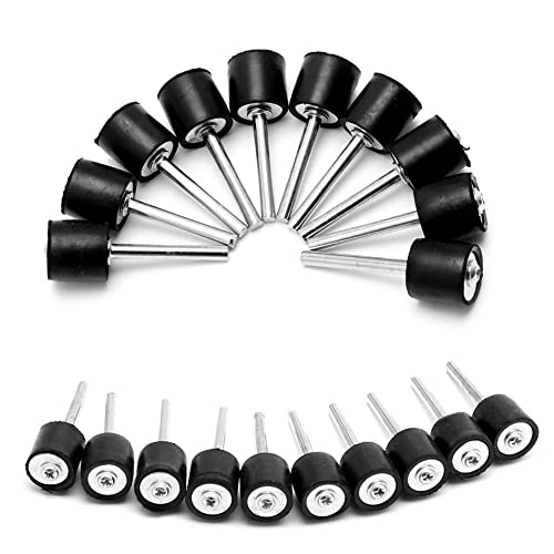 1/2 Drum Mandrels 1/8 Inch Standard Shank Sanding Holder Compatible with Dremel Rotary Tools Adjustable Top Screw Rubber Sander Sleeve Pieces Set 10 Pack