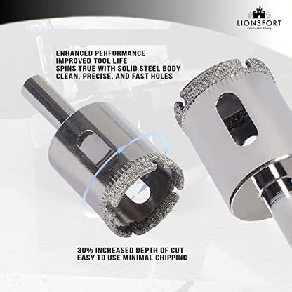 1 Inch Diamond Drill Bit Saw Ceramic Porcelain Glass Quartz Granite Countertop Bottle Tile Hole Cutter